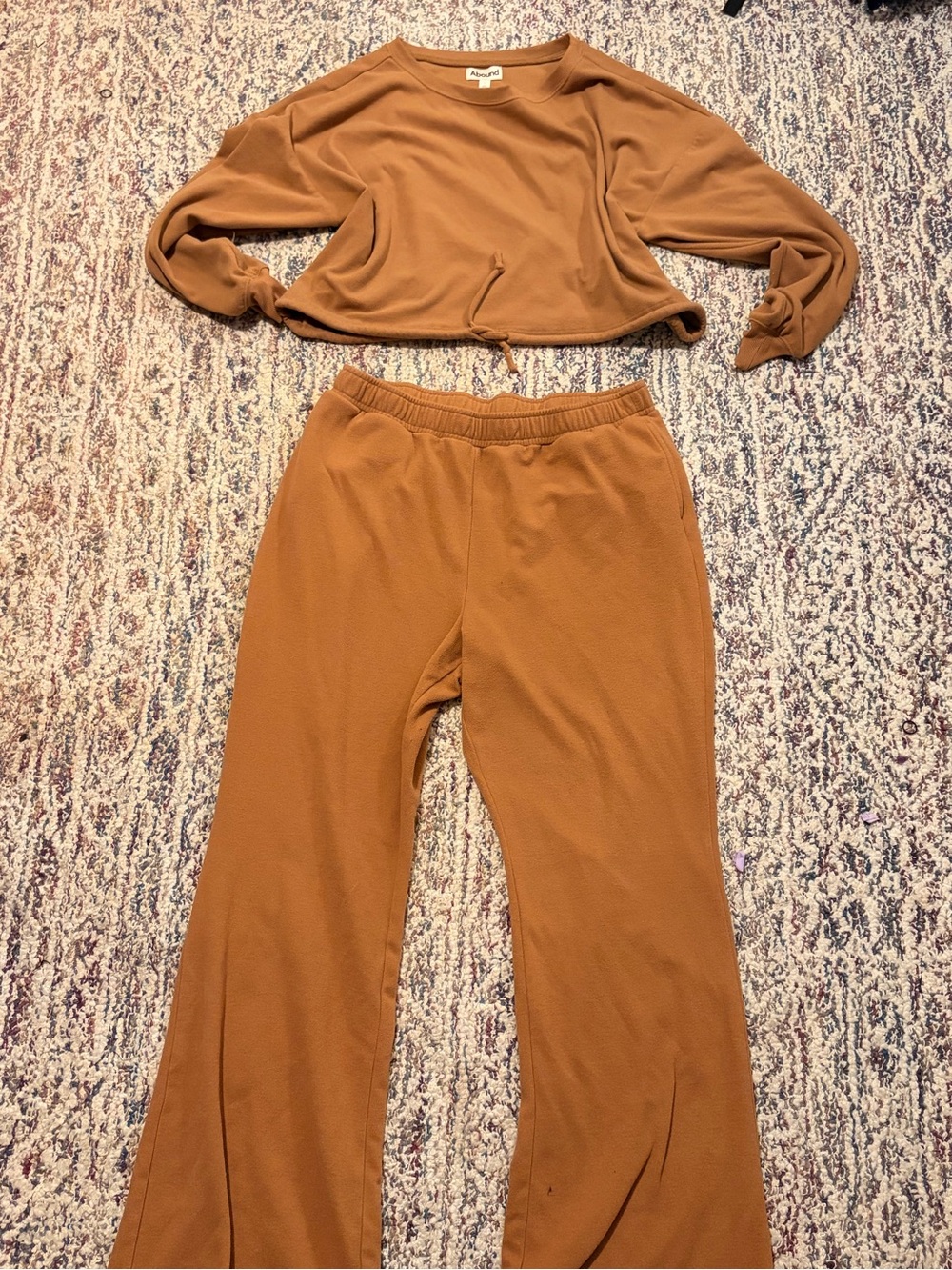 Abound Camel Wide-Leg Pants with Matching Top